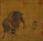 Zhu Xi, Boy on a Buffalo | 朱羲(宋)　牧牛圖　水墨絹本　立軸