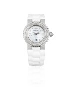 CHAUMET | CLASS ONE, STAINLESS STEEL DIAMOND-SET WRISTWATCH WITH DATE AND MOTHER OF PEARL DIAL [CLASS ONE,  MONTRE ACIER SERTIE DIAMANTS AVEC DATE ET CADRAN EN NACRE]