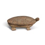 A tortoise-form pottery inkstone and cover, Eastern Han dynasty/Six Dynasties | 東漢/六朝 龜形陶硯