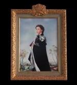 A Royal porcelain portrait plaque, after Pietro Annigoni, painted by Leighton Maybury, 1977