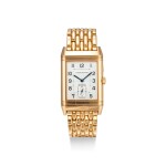 JAEGER-LECOULTRE | REVERSO, REFERENCE 270.254 A PINK GOLD DUAL TIME ZONE REVERSIBLE WRISTWATCH WITH 24 HOURS INDICATION AND BRACELET, CIRCA 2000