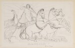 JOHN FLAXMAN | APOLLO IN HIS CHARIOT AND THETIS AND HER MAIDS: TWO DRAWINGS