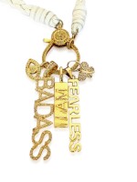 Karat Gold, Gilt-Metal and Diamond 'Badass' Choker-Necklace