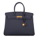 Hermès Bleu Nuit Birkin 35cm of Togo Leather with Gold Hardware