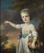 Portrait of Jemima Yorke (1763-1804), when a young girl, three-quarter length, holding a basket of fruit and cherries