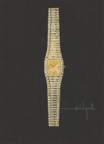 Design of a Audemars Piguet bracelet watch with accompanying NFT  Circa 1975