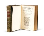 Histoire et Chronique memorable... Paris, 1574. 2 vol. in-folio. Maroquin vert du XVIIIe.