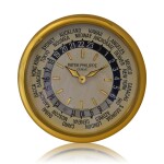 Gilt brass world time wall clock Circa 2000 | 百達翡麗 | 鍍金銅世界時間掛鐘，約2000年製