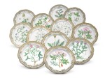 A Set of Twelve Royal Copenhagen 'Flora Danica' Large Reticulated Dinner Plates, Modern