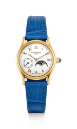 PATEK PHILIPPE | REFERENCE 4856 A YELLOW GOLD WRISTWATCH WITH MOON PHASES, CIRCA 1997