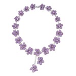 Purple Sapphire and Diamond 'Violette' Necklace