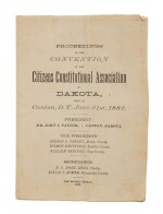 Dakota Territory | A scarce copy of the proceedings of a one-day convention