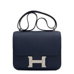 Hermès Indigo Epsom Constance 24cm PHW