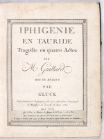 C.W. Gluck. Iphigénie en Tauride Tragédie en quatre Actes, [1792 or later]