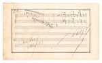 F. Liszt. Autograph musical albumblatt of a "Preludio" for piano, Nuremberg, 11 October 1843
