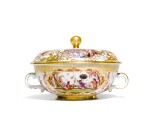 A Meissen chinoiserie two-handled circular bowl and cover, circa 1728
