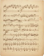 C. Tausig (1841-1871), autograph musical manuscript of "3 Paraphrases from Wagner's 'Tristan', no.1", c.1865-1868