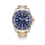 ROLEX  |  SUBMARINER, REFERENCE 116613,  A STAINLESS STEEL, YELLOW GOLD AND DIAMOND-SET WRISTWATCH WITH DATE AND BRACELET, CIRCA 2016