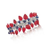 Ruby, Sapphire and Diamond Bracelet | 紅寶石 配 藍寶石 及 鑽石  手鏈