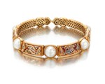 Cultured pearl and diamond collier (Collier in perle coltivate e diamanti)
