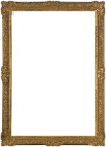 A fine provincial French (or Italian?) Louis XIV-style carved giltwood frame, c. 1700; made from poplar
