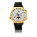 JAEGER-LECOULTRE  |  GRAND REVÉIL, REF 180.1.99   YELLOW GOLD PERPETUAL CALENDAR WRISTWATCH WITH ALARM, MOON PHASES, 24-HOUR AND YEAR INDICATION    CIRCA 1995