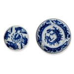 A blue and white dish Qing dynasty, Shunzhi period 