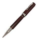 OMAS | A STERLING PLATED AND WOOD ROLLERBALL PEN, CIRCA 2000