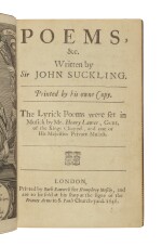 SUCKLING, JOHN | [Fragmenta aurea: A collection of all the incomparable peeces]. London: Ruth Raworth for Humphrey Mosely, 1646