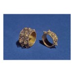 TWO MATCHING GOLD MARRIAGE RINGS, 19TH CENTURY