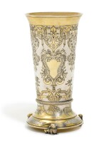 A Fabergé parcel-gilt silver beaker, workmaster Julius Rappaport, St Petersburg, 1899-1908