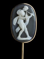 Italian, early 19th century | Cameo with a follower of Bacchus playing the Aulos