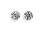 A Pair of 1.67 and 1.52 Carat Round Diamonds, D Color, VS2 Clarity