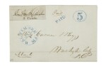 Postmaster’s Provisional, Baltimore, MD. 1845 5c Black on bluish (3X3)