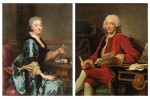 ALEXANDRE ROSLIN | PORTRAITS OF LOUIS AND OF MARGUERITE DE CONZIÉ (1697-1763 AND 1721-1786) 
