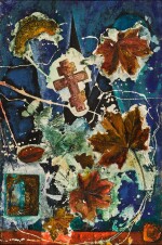 Composition with Leaves and Cross