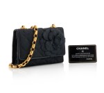 CHANEL | MIDNIGHT BLUE QUILTED FLOWER FLAP MINI 