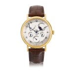 BREGUET | CLASSIQUE PERPETUAL CALENDAR, REF 5327   YELLOW GOLD PERPETUAL CALENDAR WRISTWATCH WITH DAY OF THE WEEK, MOON-PHASE, LEAP-YEAR AND POWER RESERVE INDICATION   CIRCA 2010