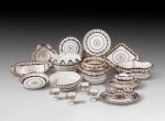 A set form a Sèvres porcelain service, Louis XVI, dated 1784 et 1785 | Partie de service en porcelaine de la manufacture de Sèvres, d'époque Louis XVI, 1784 et 1785