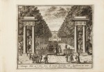 Tooneel der Voornaamste... Amsterdam, vers 1695. Relié avec : VALK. Veues et perspectives deSoesdyck.