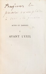 Actes et Paroles. 1875-1876. 3 vol, chacun avec un envoi à Juliette Drouet, "la première"