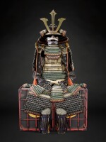 A honkozane munatori do-maru gusoku [armour] | The mempo signed moto Munesuke shinzu Myochin Munetaka  (Myochin Munetaka, based on a design by Munesuke) | Edo period, 18th century