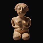 Nayarit White Slipped Female Figure, Lagunillas Type E, Protoclassic, circa 100 BC - AD 250