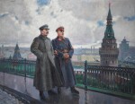 Stalin and Voroshilov in the Kremlin