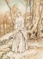 Arthur Rackham | Original illustration for The Vicar of Wakefield (That little melancholy air your papa was so fond of)