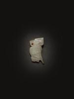 A small archaic jade bird-form pendant, Shang dynasty | 商 玉鳥形珮
