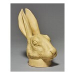 A WEDGWOOD CANEWARE HARE'S HEAD STIRRUP CUP LATE 18TH CENTURY  