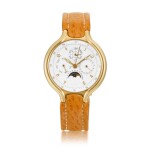 REFERENCE 8129960, BELUGA GOLD AUTOMATIC CENTRE SECONDS PERPETUAL CALENDAR WRISTWATCH WITH MOONPHASES CIRCA 1990