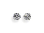 A Pair of 0.52 and 0.50 Carat Round Diamonds, G Color, VVS1 Clarity