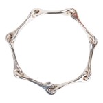 Hermès Sterling Silver Elongated Link Equestrian Bracelet